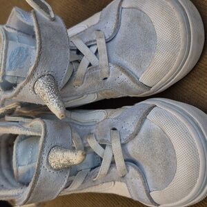 Young Girls Unicorn Sneakers Vans Kids SK8-Hi Velcro Toddler Sz 8 Need TLC